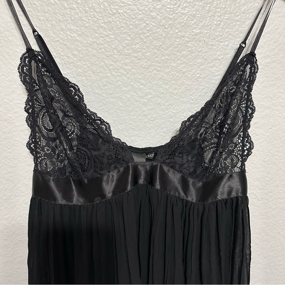 Victoria's Secret Black‎ Babydoll Chemise Lingerie Slip Women's Medium Lace - Picture 2 of 7